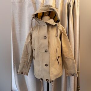 Tory Burch Tan Trench Coat with Hood